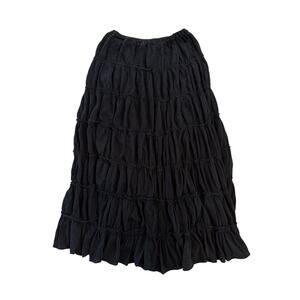 Denim & Supply Ralph Lauren Tiered Maxi Skirt Womens Medium Black Boho Festival